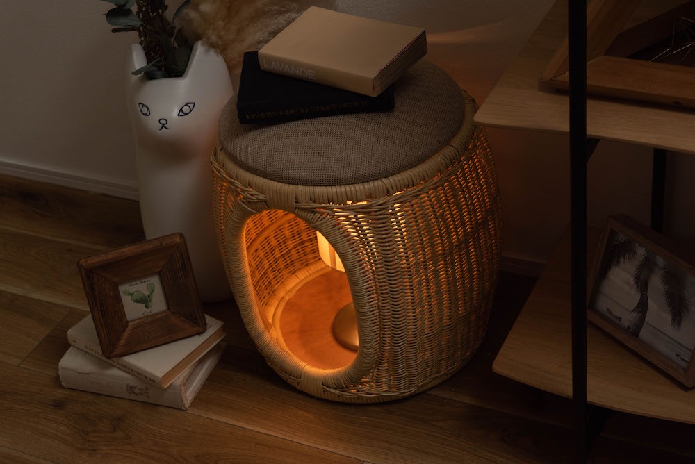 ペットスツール 犬や猫と一緒にくつろげる椅子＆おもちゃ、小物入れにも使える万能スツール
