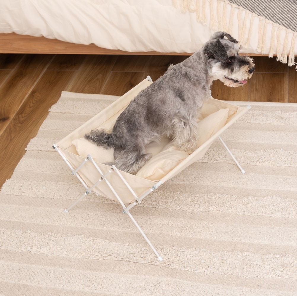 【送料無料】選べる２色🐶ペットベッド　洗える　キャットコット/ドッグコット　折り畳み式　　キャンプにも◎