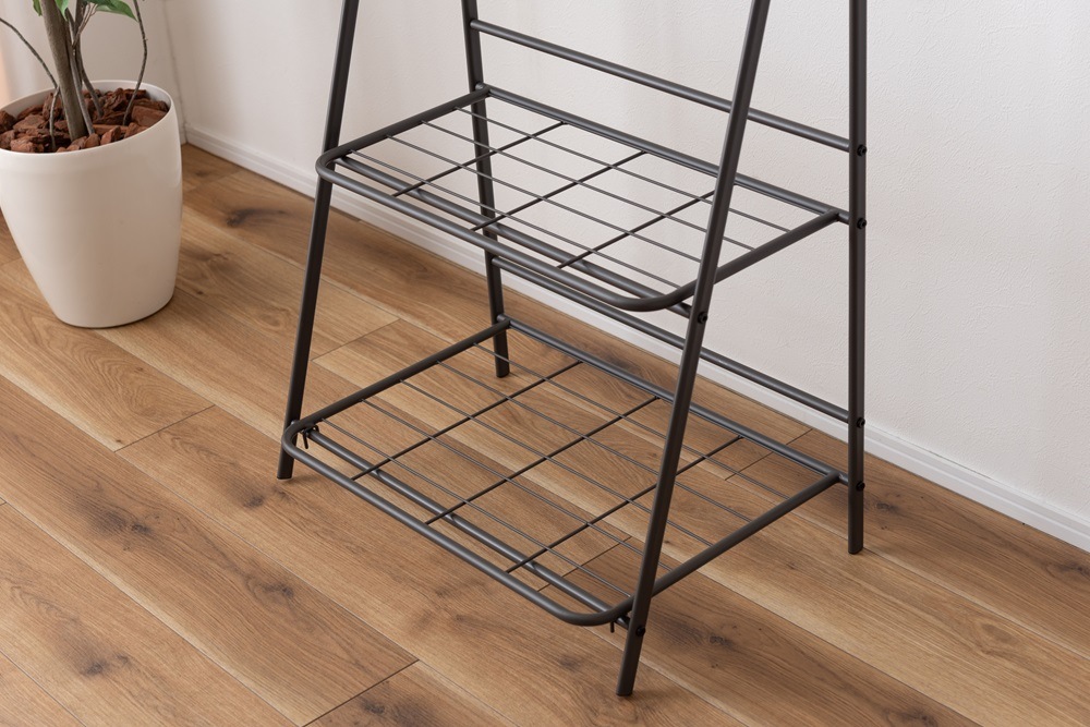 折りたためる大容量『ハンガーラック』 グリーンスタンドやお子様のランドセル収納などに 【まとめ買いで最大10%OFF対象商品】