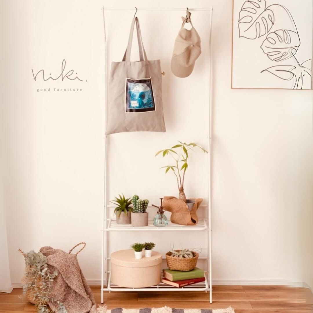 折りたためる大容量『ハンガーラック』 グリーンスタンドやお子様のランドセル収納などに 【まとめ買いで最大10%OFF対象商品】