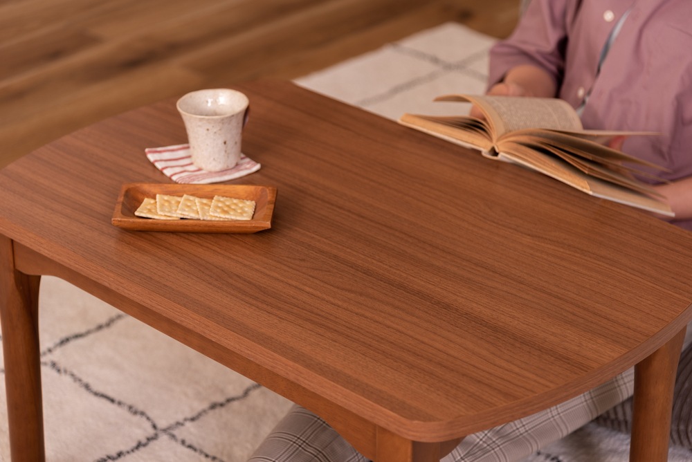 2WAYコタツテーブル（ブラウン）シーンに合わせて高さ変えられるコンパクトサイズのパーソナルコタツ