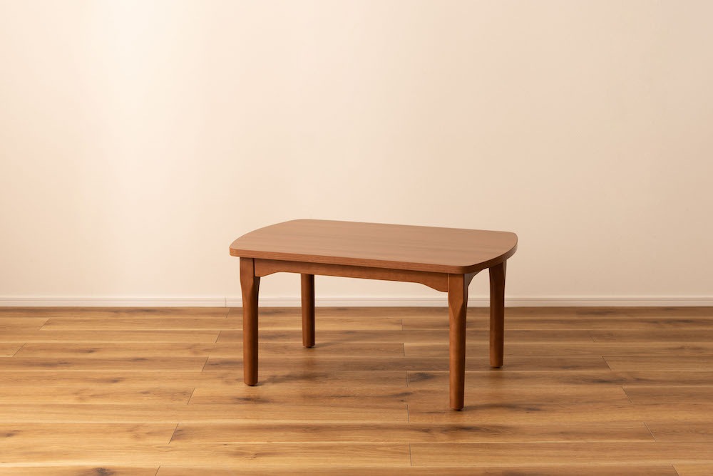 2WAYコタツテーブル（ブラウン）シーンに合わせて高さ変えられるコンパクトサイズのパーソナルコタツ