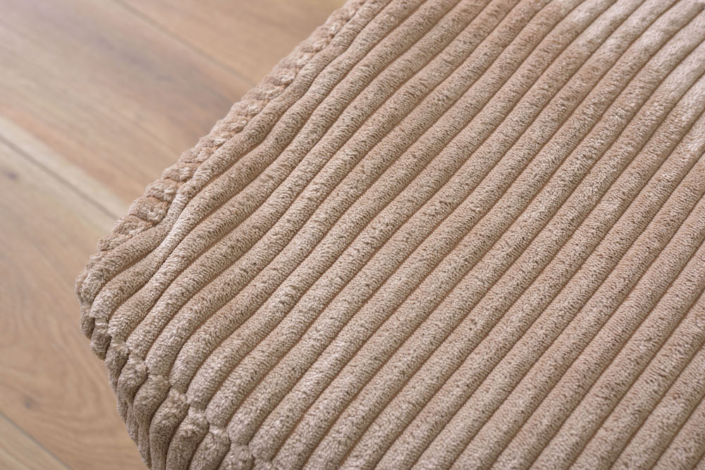 コーデュロイ調ビーズクッション ROOM ESSENCE幅30cm（ベージュ）