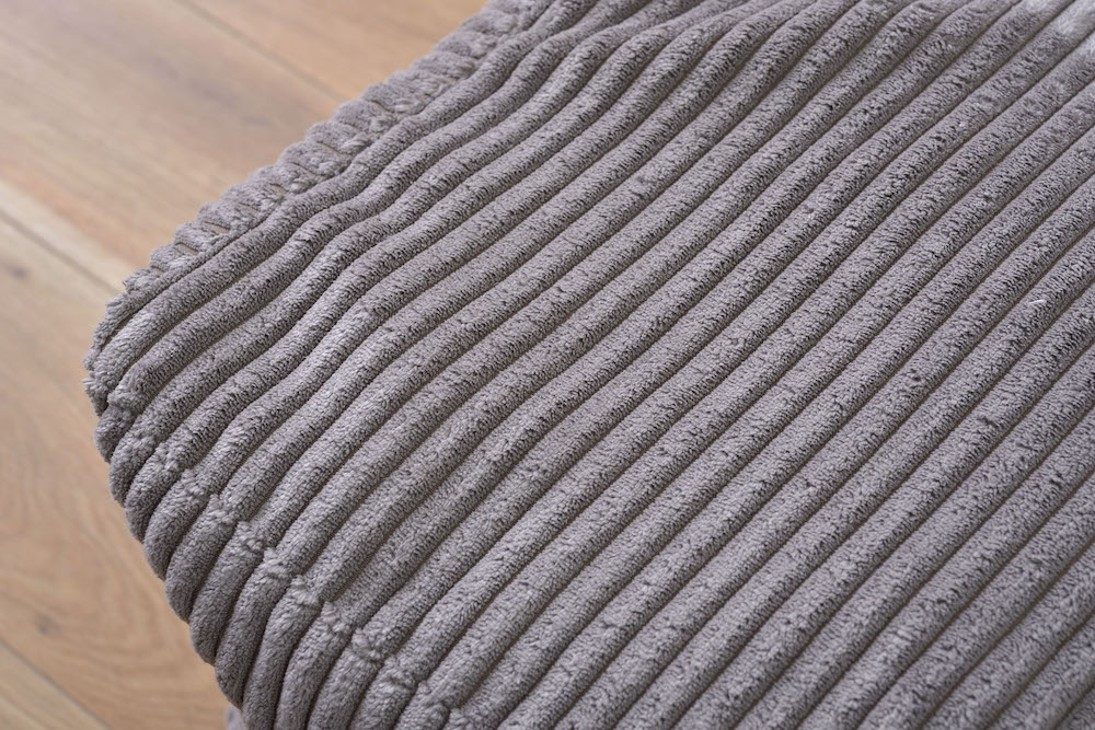 コーデュロイ調ビーズクッション ROOM ESSENCE幅30cm（グレー）