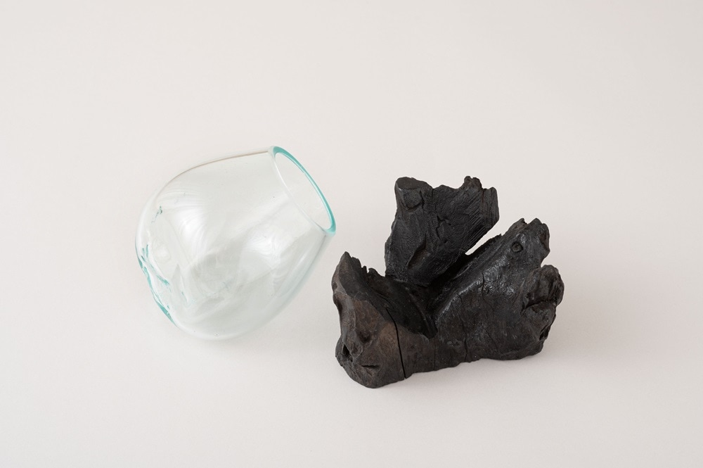 吹きガラスと天然流木の世界にひとつのガラスオブジェ/テラリウム・フラワーベース・小生物の水槽などに 【まとめ買いで最大10%OFF対象商品】