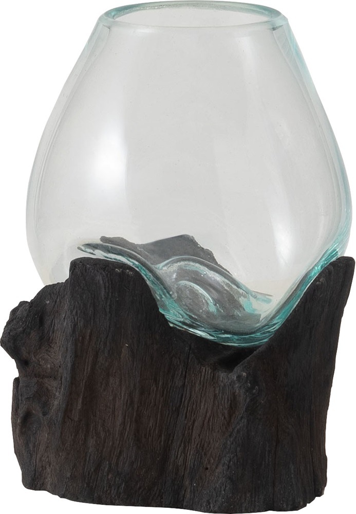 吹きガラスと天然流木の世界にひとつのガラスオブジェ/テラリウム・フラワーベース・小生物の水槽などに 【まとめ買いで最大10%OFF対象商品】