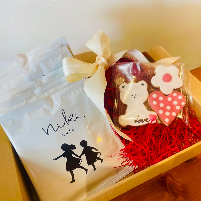 ♥♥Happy Valentine's Day♥♥　くまさんクッキー＆ドリップバッグ５P　BOXギフト【2月4日発送分】