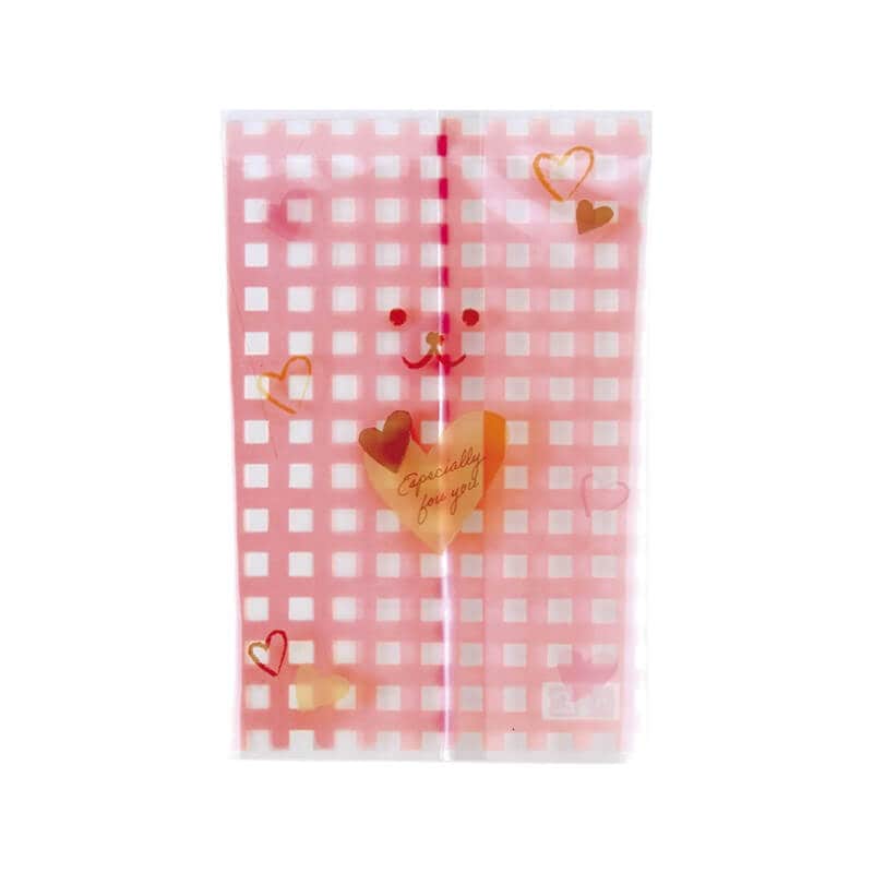 ハートくまガス袋(ベビーピンク) | 食品対応フィルム・袋,個包装袋,脱