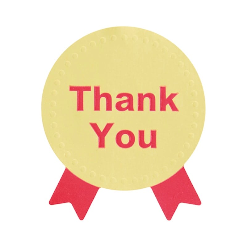 サンキューリボンシール レッド | シール,メッセージシール | 洋菓子店