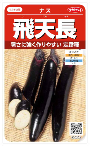サカタのタネ ナス 飛天長茄子 0.8ml【郵送対応】 | 【メーカー名から