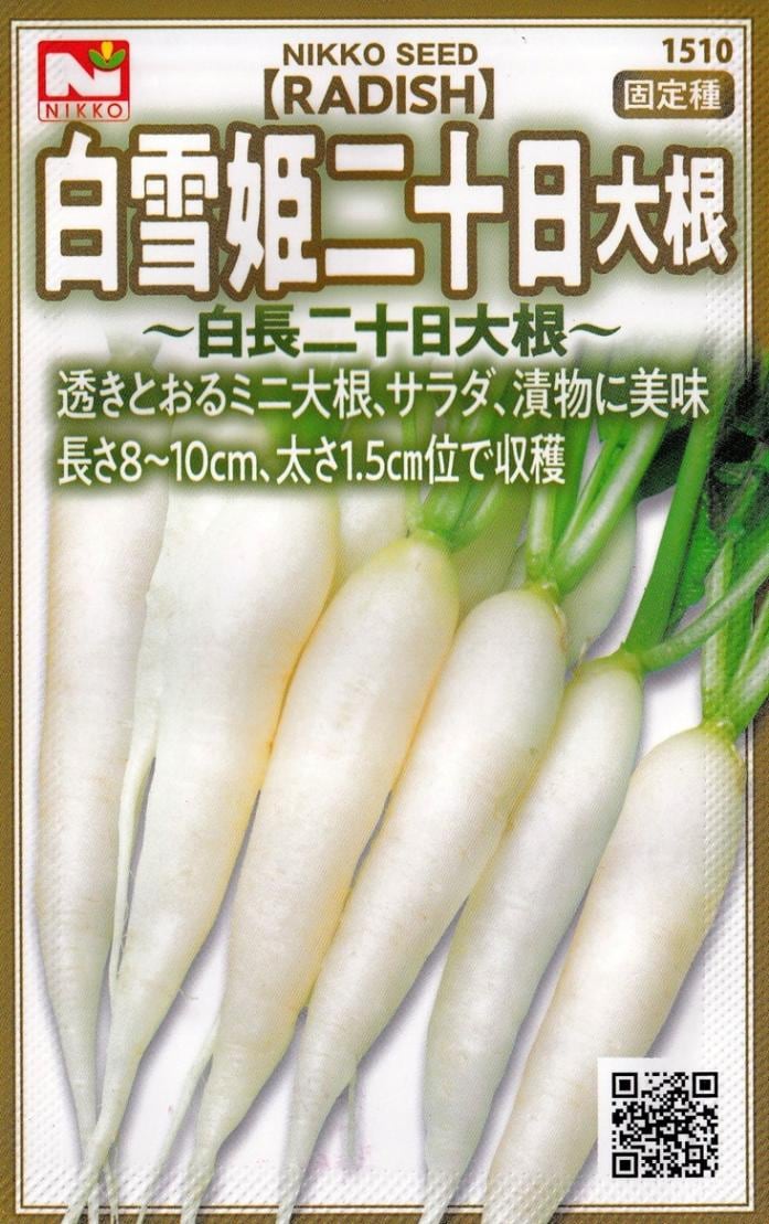 日光種苗 ダイコン みの早生大根のタネ 【1516】