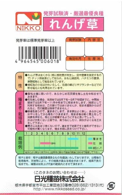 日光種苗 れんげ草のタネ 【601】（約2平方メートル分）（レンゲソウ