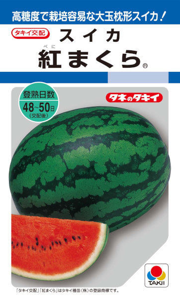 タキイ種苗 スイカ 紅まくら 約8粒【郵送対応】 | 【メーカー名から