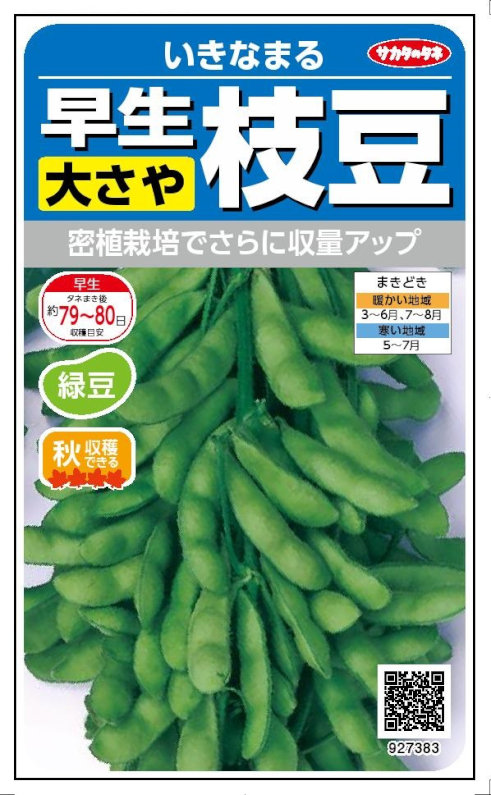 サカタのタネ 早生大さや枝豆 いきなまる 25ml【郵送対応】【品種名