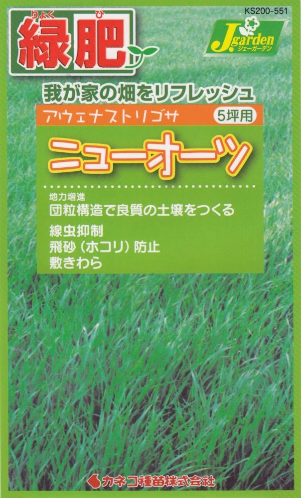 カネコ種苗「緑肥 ニューオーツ アウェナストリゴサ」のタネ [内容量