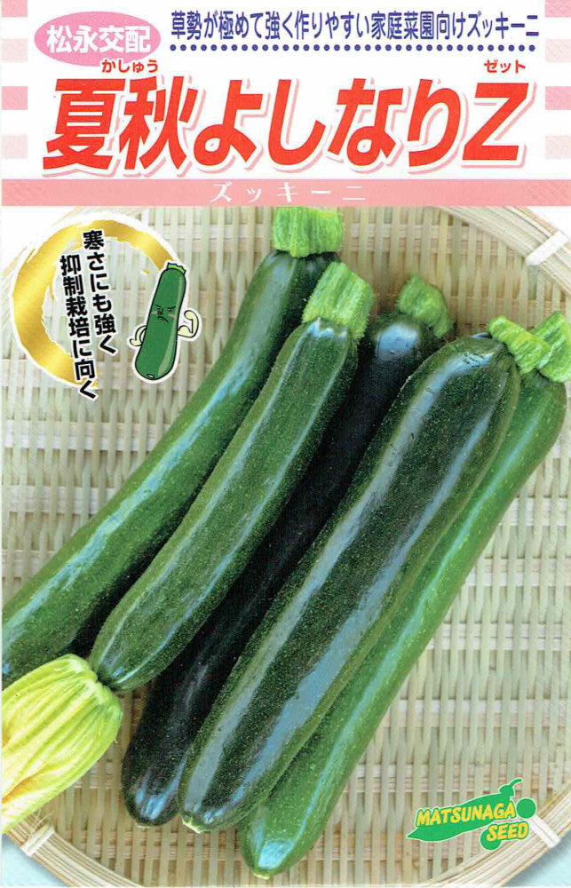 松永種苗 ズッキーニ 夏秋よしなりZのタネ(かしゅう)[内容量：約10粒