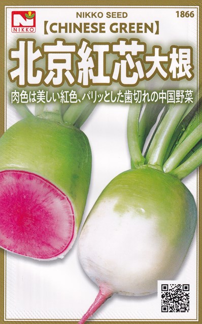だいこん 日光種苗 ダイコン 北京紅芯大根のタネ 【1866】【秋】（こうしん
