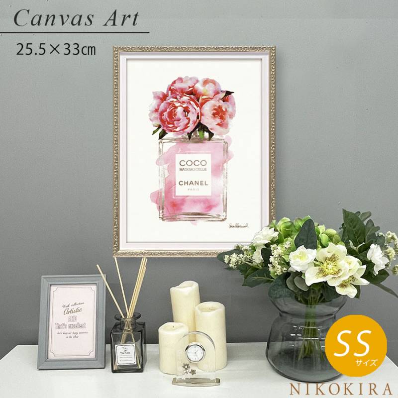 絵画 アートパネル オマージュ キャンバスアート 「パフューム ピンク
