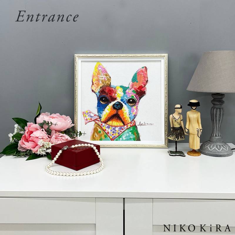 絵画 油絵 額装 やわらか 肉筆絵画 オイル ペイント アート『バンダナ  