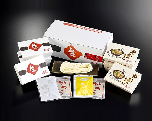 【中古品】美味學院 BOX〈5枚組〉特典付き 煮込みうどんセット（生）（味噌3人前・カレー3人前）フレッシュギフト