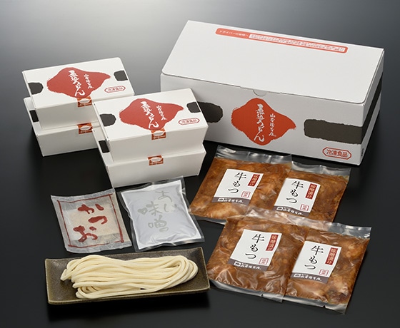 味噌漬け国産牛もつ付き味噌煮込みうどん（冷凍）ギフト4食セット