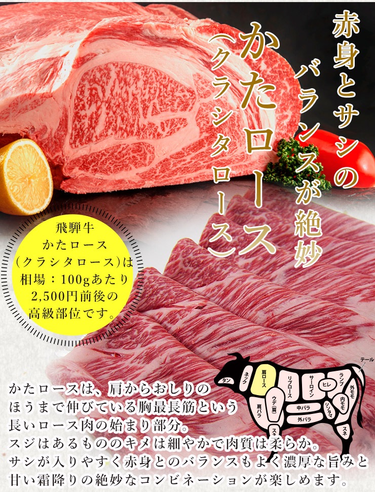 【ぽっきり】飛騨牛かたロース肉(クラシタロース）しゃぶしゃぶ用350g 化粧箱入　お祝いなどのご進物・贈答品に