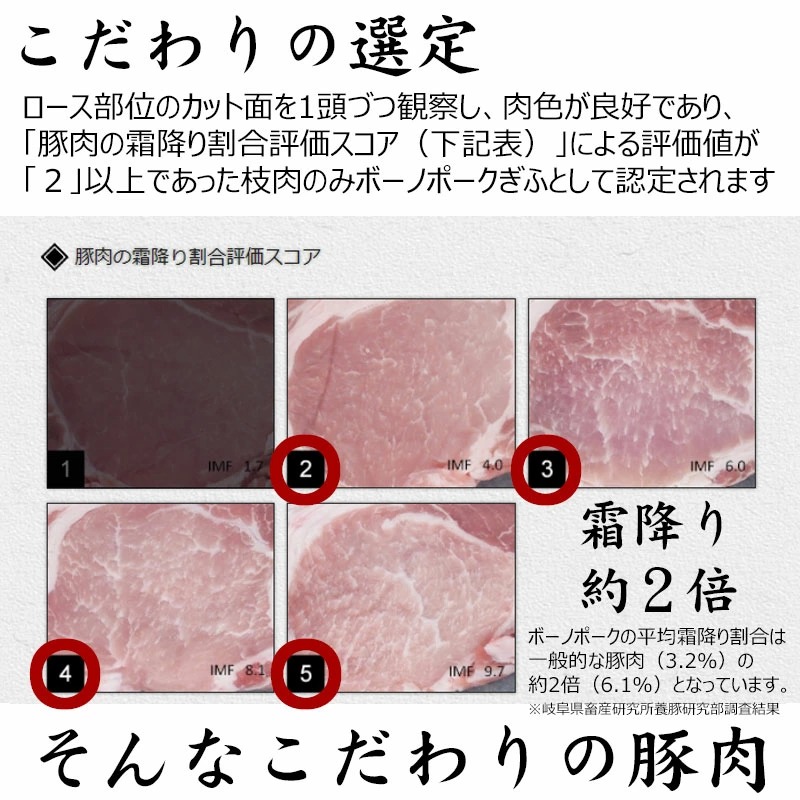 肉 自宅用 ボーノポークぎふ 岐阜県産豚肉 【かたロース肉】 テキ・カツ用 400g（3枚入） おうち焼肉