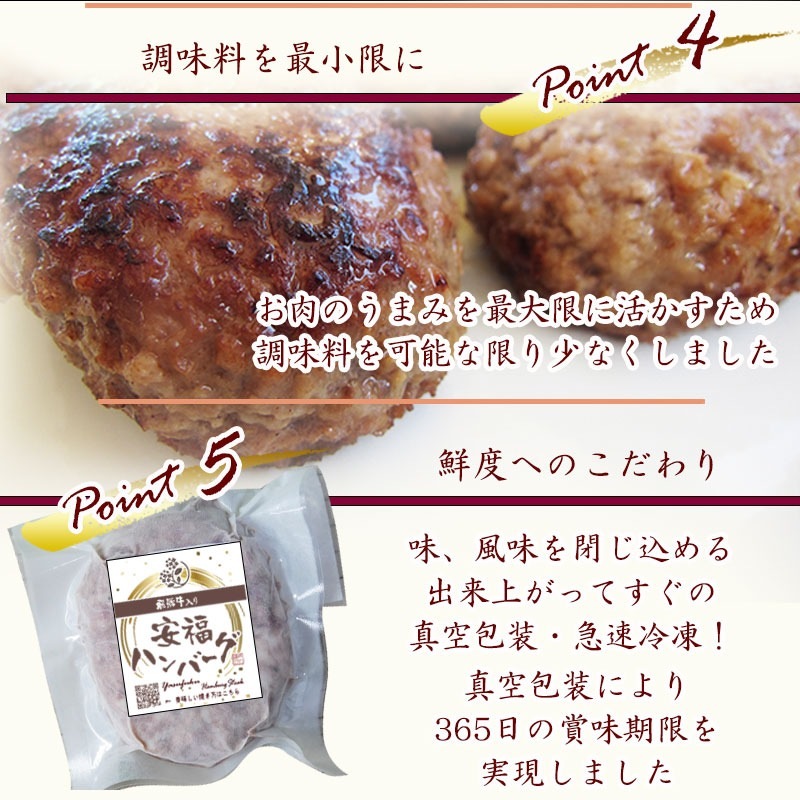 安福ハンバーグ 飛騨牛×国産豚 黄金比率ハンバーグ 120ｇ×6個
