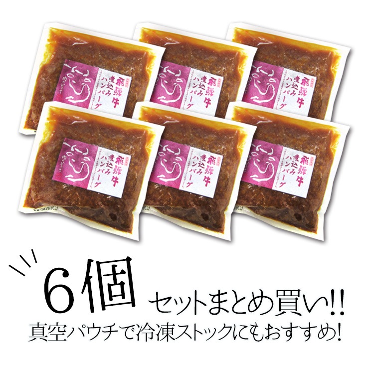 飛騨牛 煮込みハンバーグ  （ソース120g：ハンバーグ120g）×6個セット