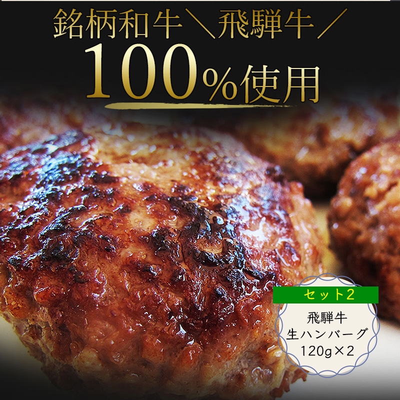 飛騨牛ステーキ100g×2枚+飛騨牛生ハンバーグ×2個 化粧箱入り いつもありがとう 日頃の感謝の贈り物に