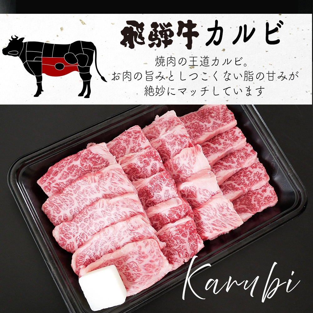焼肉 《メガ盛り》 飛騨牛 カルビ 500g ＆ もも・かた（赤身） 500g 合計 1kg 焼肉用 送料無料