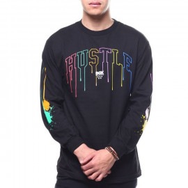 DGK(ǥ)T T Ĺµ Dripped Long Sleeve T-Shirt Black