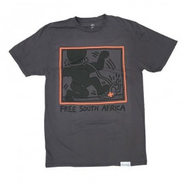 Diamond Supply(ダイヤモンドサプライ)Tシャツ Diamond x Haring South Africa Tee Charcoal KEITH HARING(キースヘリング)|D|ブラ