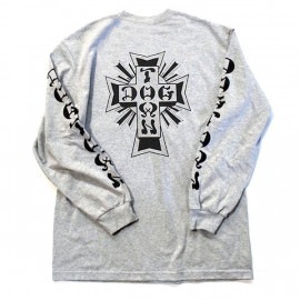 Dogtown Skateboards (ɥå) T T Ĺµ Cross Logo Long Sleeve T-Shirt Grey