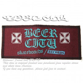 BEER CITY SKATEBOARDS RECORDS (ӥƥ) åڥ ѥå ɽ  Iron Cross patch Purple