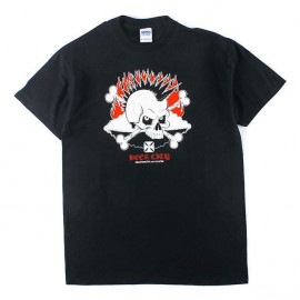 Beer City (ӥƥ) T Skull and Flames T-Shirt Black