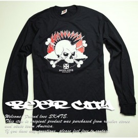 BEER CITY (ӥƥ) SKATEBOARDS/RECORDS  T  T Ĺµ Flaming Skull long sleeve Black