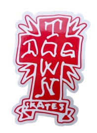 Dogtown Skateboards (ドッグタウン) US ステッカー シール DT Gonz Cross Sticker Red