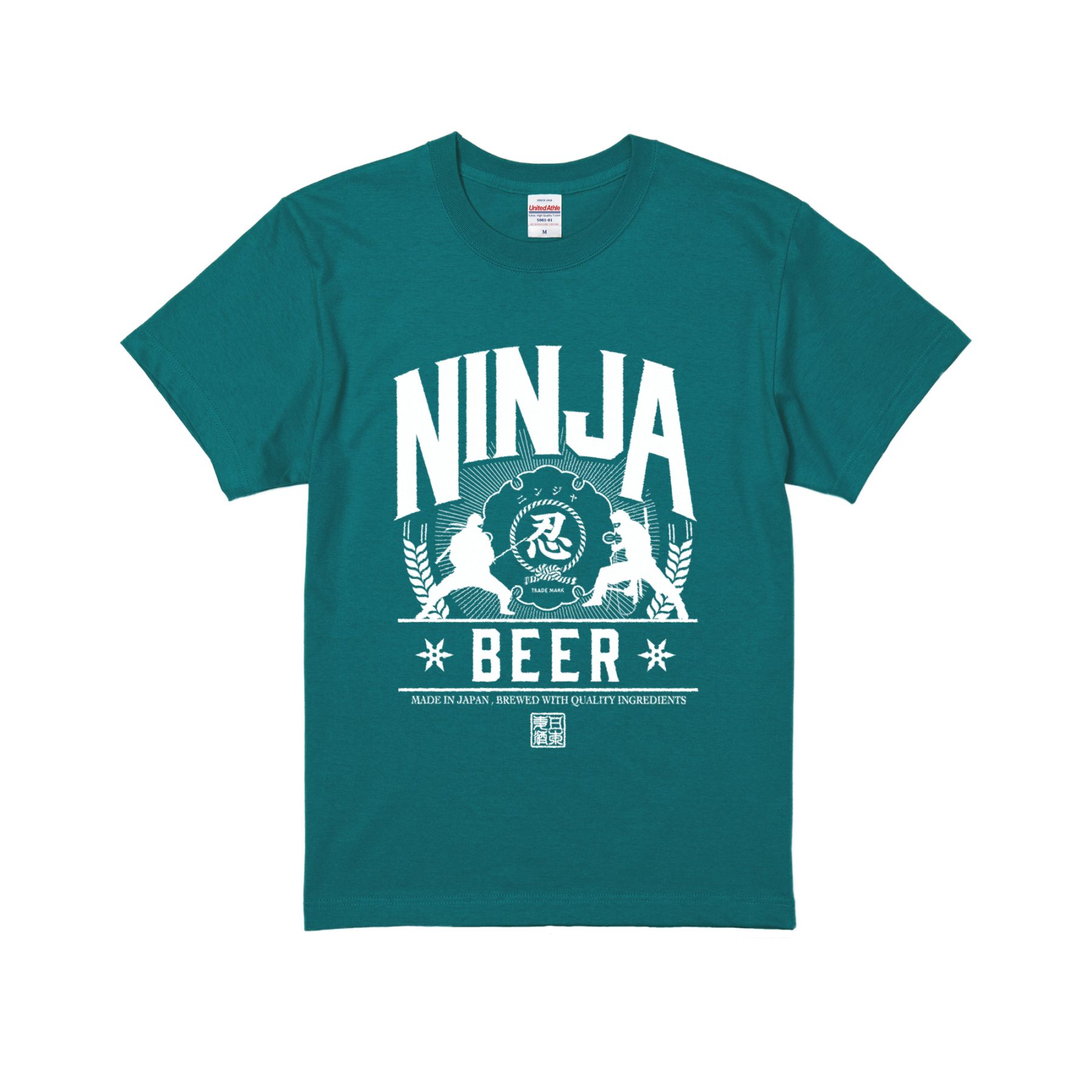 NINJA BEER (Tシャツ) アップルグリーン・M