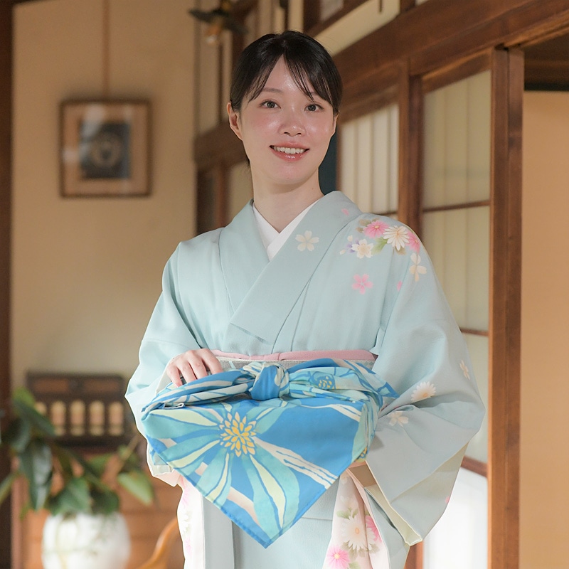 牡丹と菊』（平織96cm） | 超撥水風呂敷『ながれ』 | 【公式】 日本流