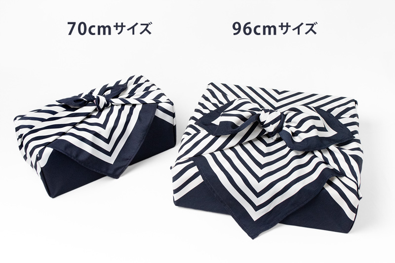 マリンボーダー(70)』（平織70cm） | 超撥水風呂敷『ながれ