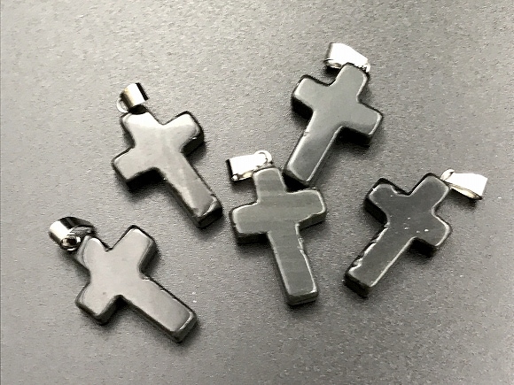 天然石クロスペンダントトップ 十字架アクセサリー チャーム