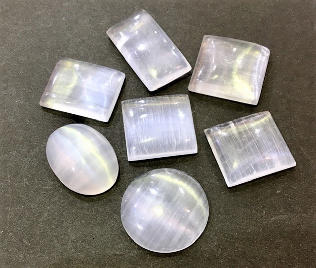 レア！】セレナイト カボション・ミックス 形が選べる！ 1粒売り