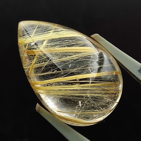 高級ハイグレード ルチルクォーツ カボションルース 27.4ct 1個売り