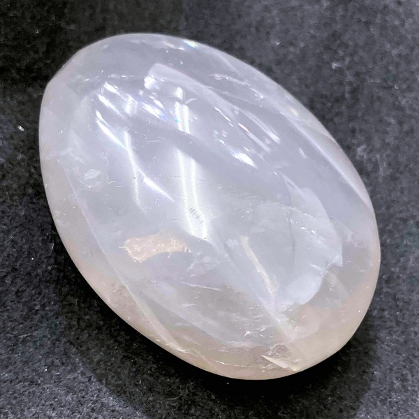 ラベンダーローズクォーツ♡ブルーローズクォーツ共生ハート♡虹入りNo