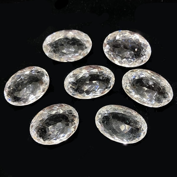 ブラジル産水晶 約25ミリ前後 カットルース オーバル 1個売り | ☆名前