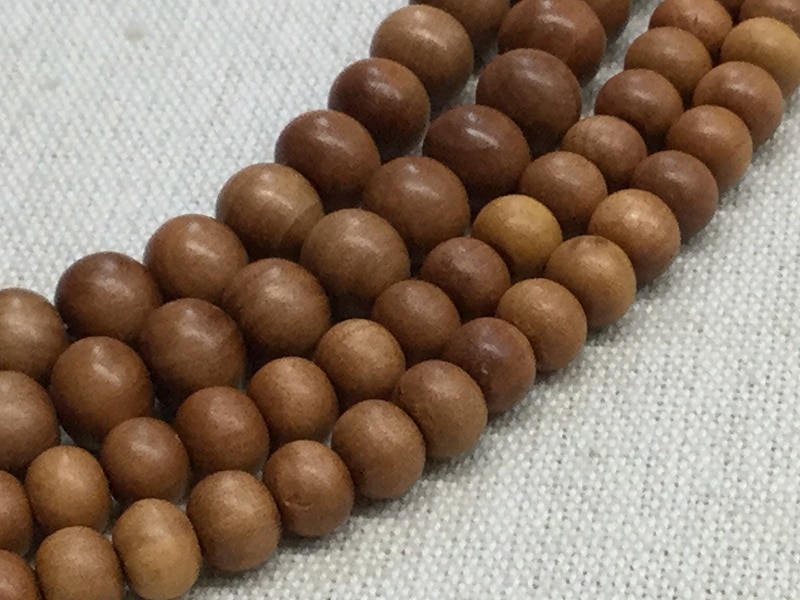 老山白檀 8mm・10mm インド・マイソール産【連売り】天然木ビーズ