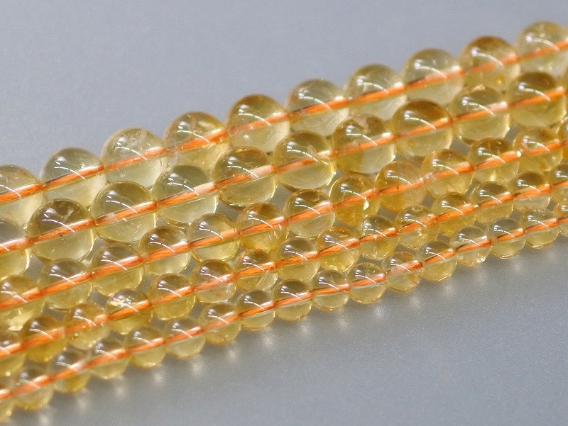 シトリン 明るいカラー 天然・高品質 ブラジル産 【連売り】 天然石