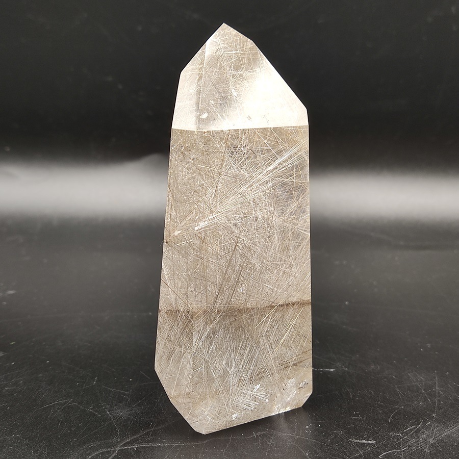 高級シルバールチルクォーツ ポリッシュ 置物 磨き石 321g 店頭同時