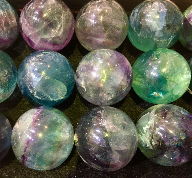 高品質 ファントムフローライト トリコカラー丸玉